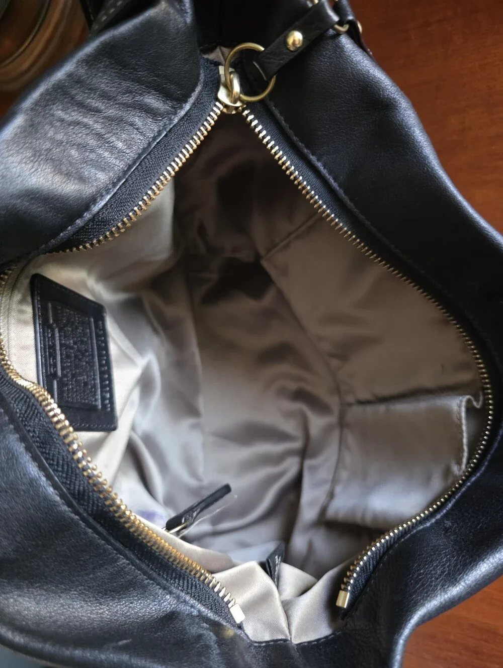 Coach 10615M Carly Hobo Shoulder Bag Black Leather Purse Y2K